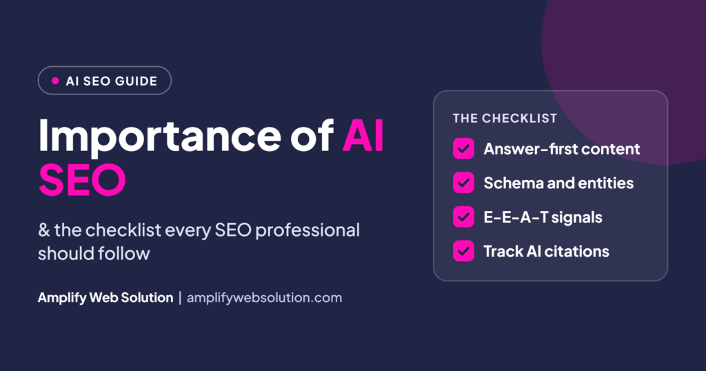 Importance of AI SEO & Checklist Every SEO Professional Should Follow